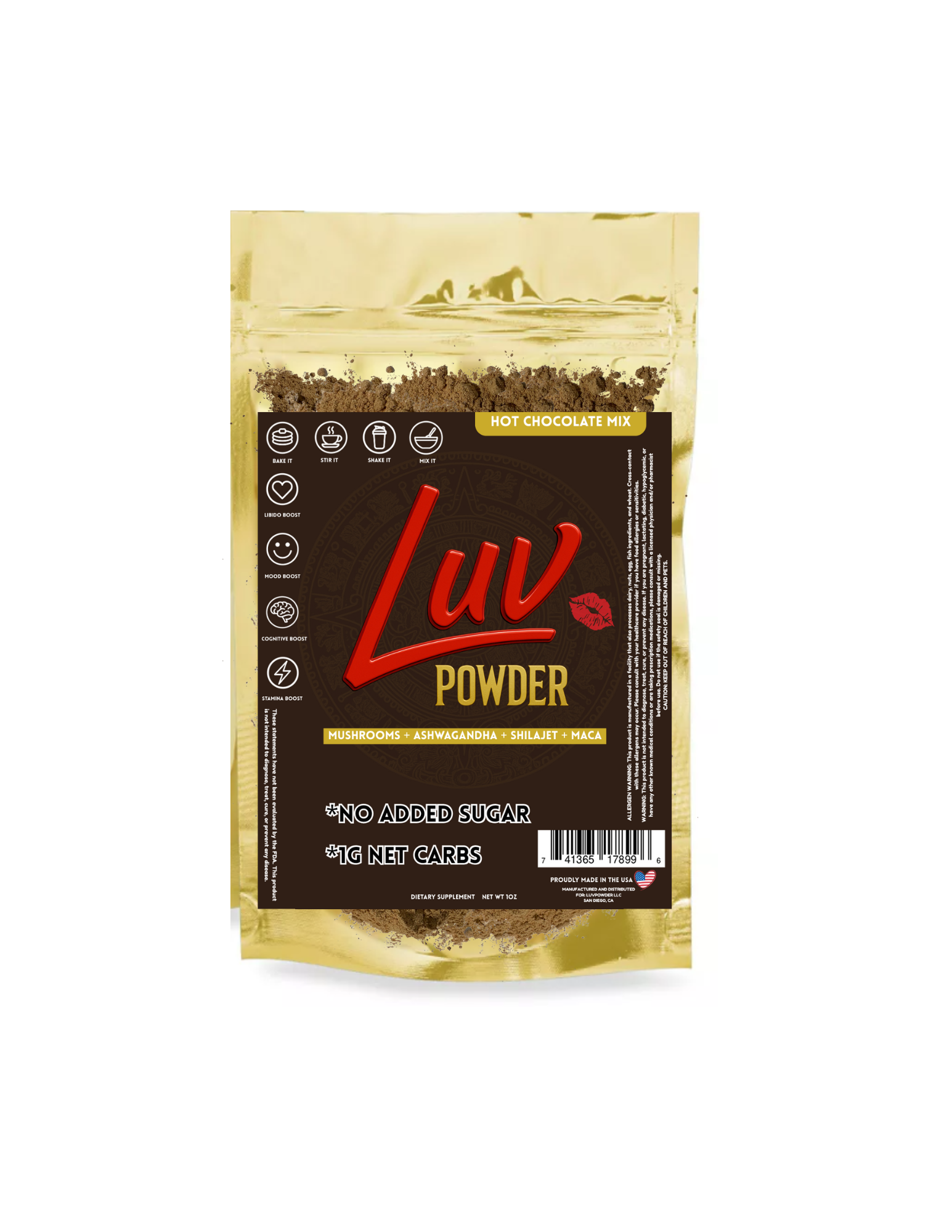 FREE Luv Cocoa – Superfood Hot Chocolate Mix (.66 oz / 2 Servings)